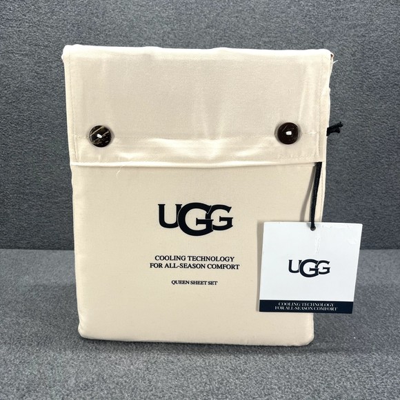 UGG Bedding Ugg Queen Sheet Set Alahna Pink Beige Shell Color